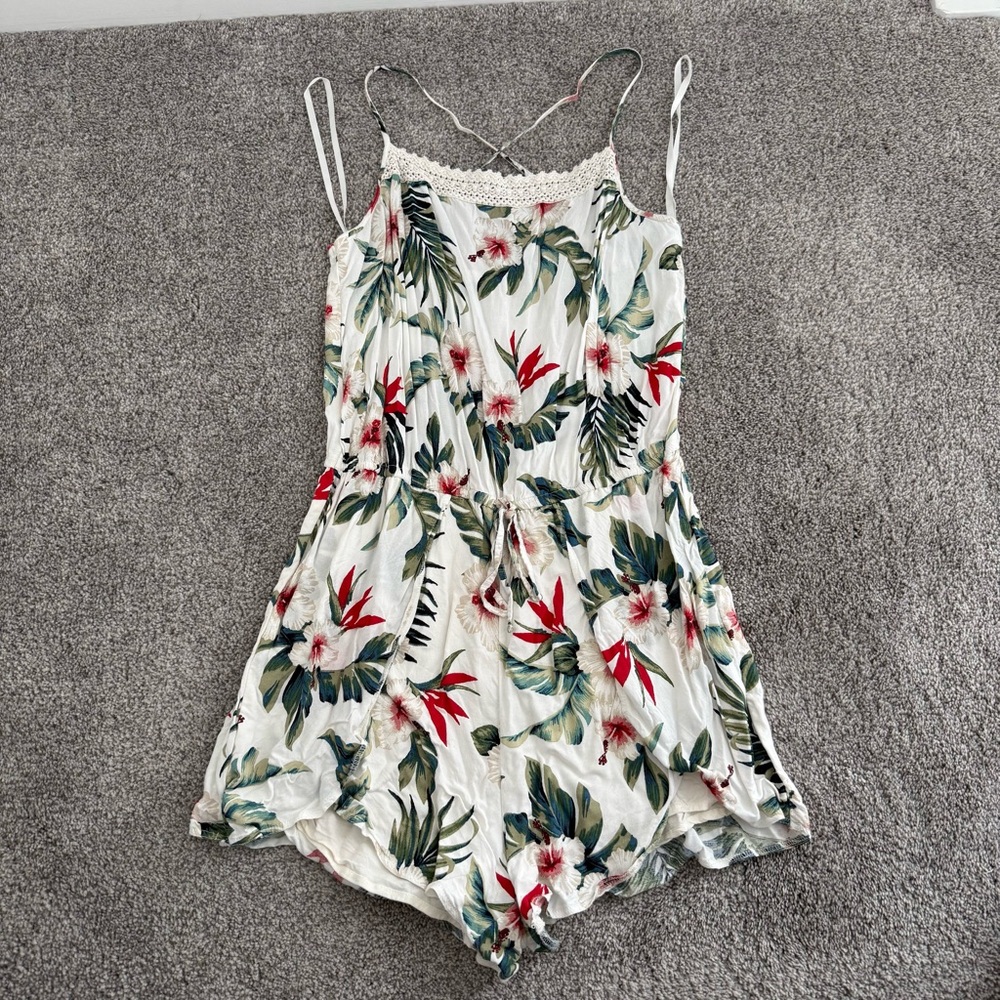 Last Chance- Hollister Multicolor Floral Romper